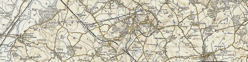 Old map of Church Gresley in 1902
