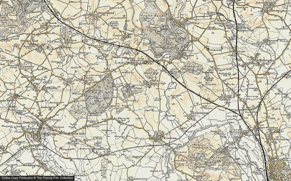 Old Map of Church Hanborough, 1898-1899 in 1898-1899