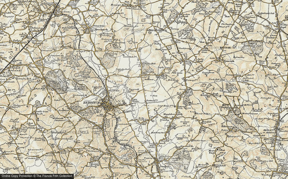 Old Map of Church Hill, 1901-1902 in 1901-1902