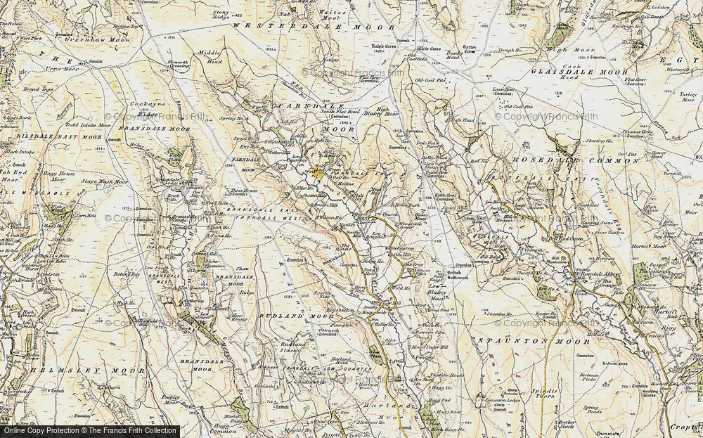 Old Map of Church Houses, 1903-1904 in 1903-1904