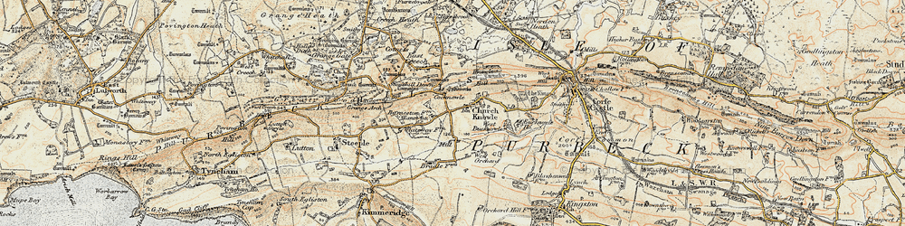 Old map of Bucknowle Ho in 1899-1909