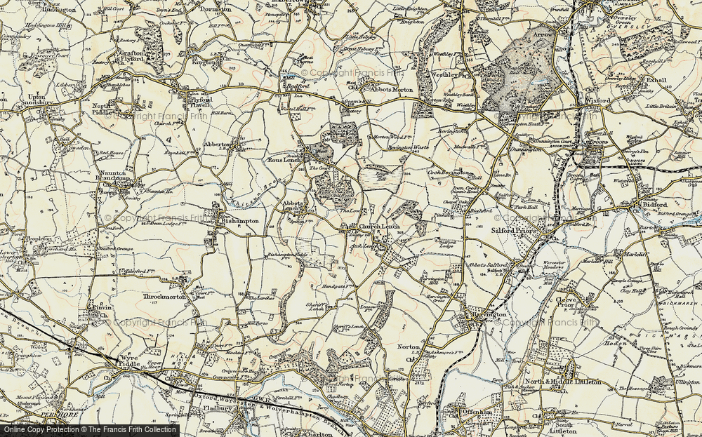 Old Map of Church Lench, 1899-1901 in 1899-1901