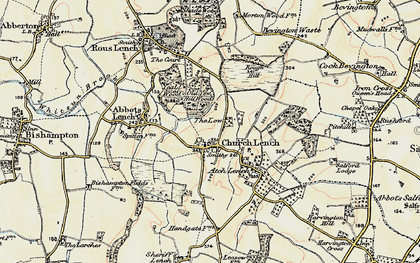 Old map of Church Lench in 1899-1901