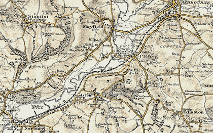 Old map of Church Mayfield in 1902