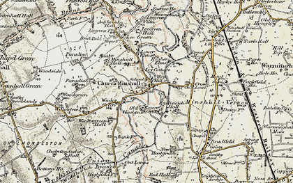 Old map of Church Minshull in 1902-1903