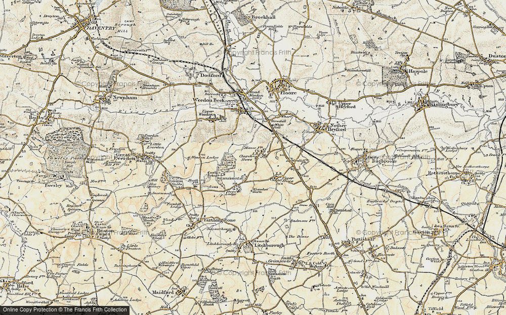 Old Map of Church Stowe, 1898-1901 in 1898-1901