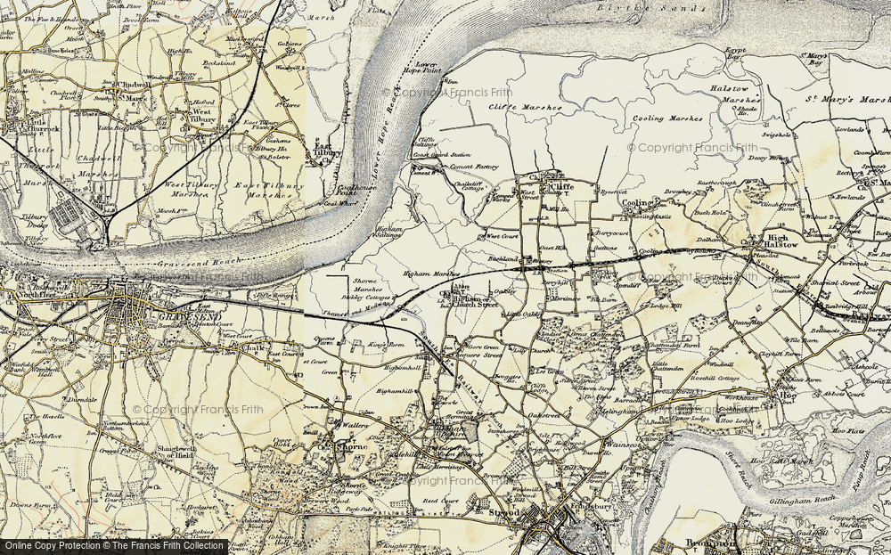 Old Map of Historic Map covering Barrow Hill in 1897-1898
