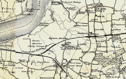 Old map of Church Street in 1897-1898