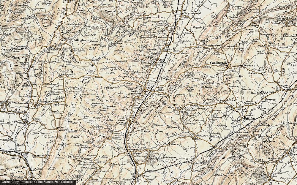 Old Map of Church Stretton, 1902-1903 in 1902-1903