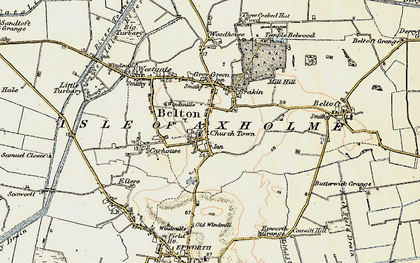 Old map of Church Town in 1903