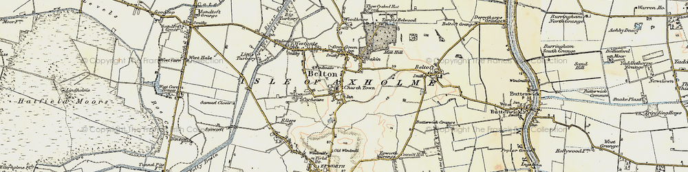 Old map of Church Town in 1903