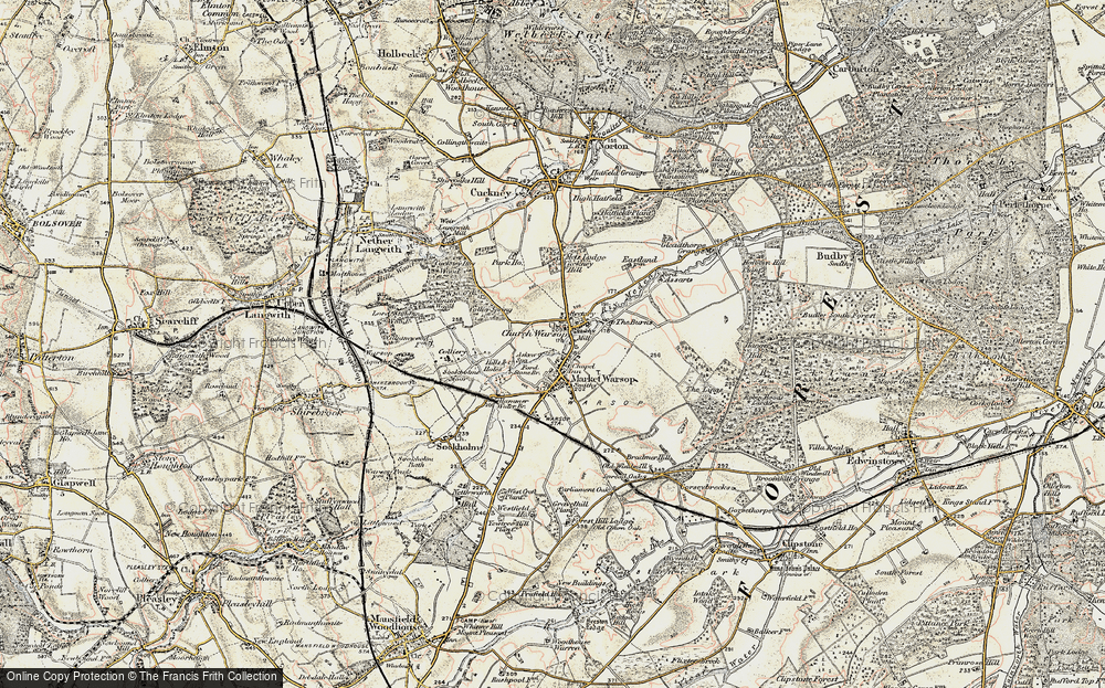 Old Map of Church Warsop, 1902-1903 in 1902-1903