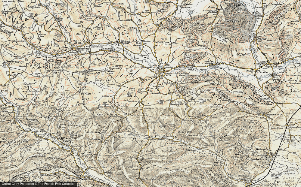 Old Maps of Clun Castle, Shropshire - Francis Frith