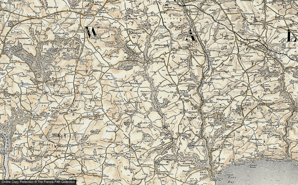 Old Map of Churchbridge, 1900 in 1900