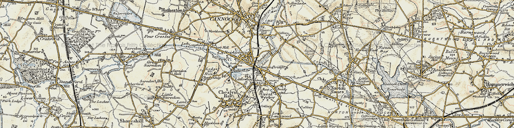 Old map of Churchbridge in 1902