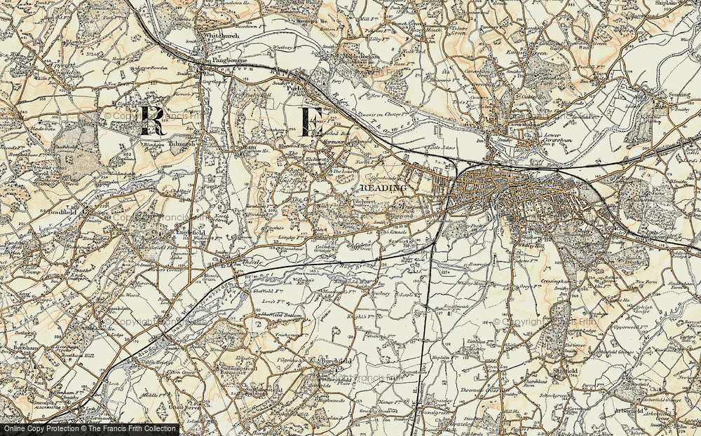 Old Map of Historic Map covering Berkshire in 1897-1900