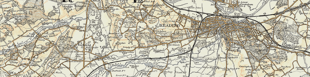 Old map of Churchend in 1897-1900