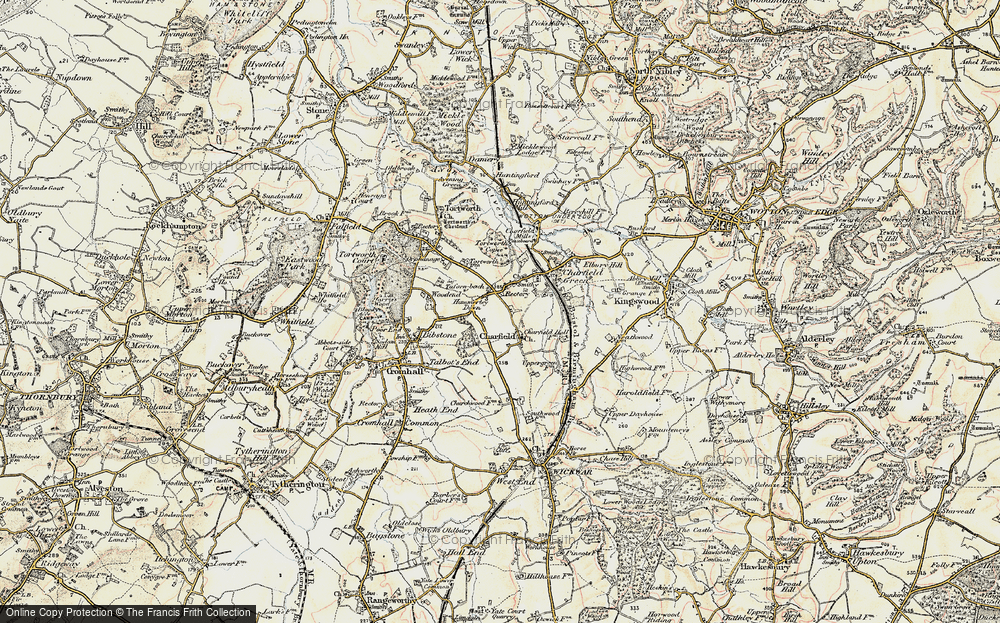 Old Map of Churchend, 1898-1899 in 1898-1899