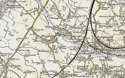 Old map of Churchend in 1898-1900