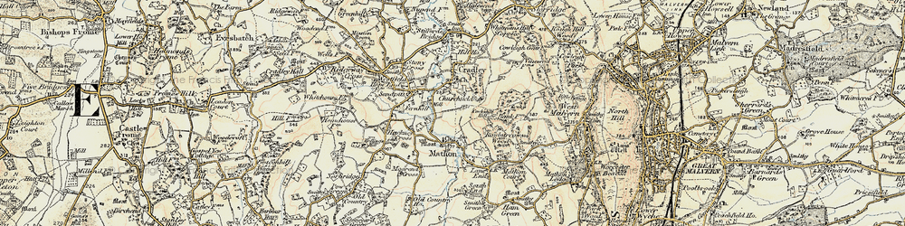 Old map of Churchfield in 1899-1901