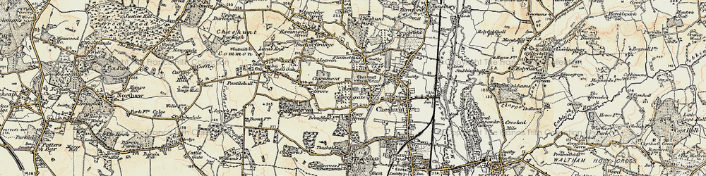 Old map of Churchgate in 1897-1898