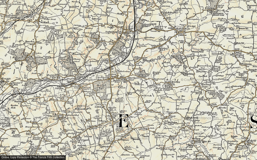 Old Map of Churchgate Street, 1898 in 1898