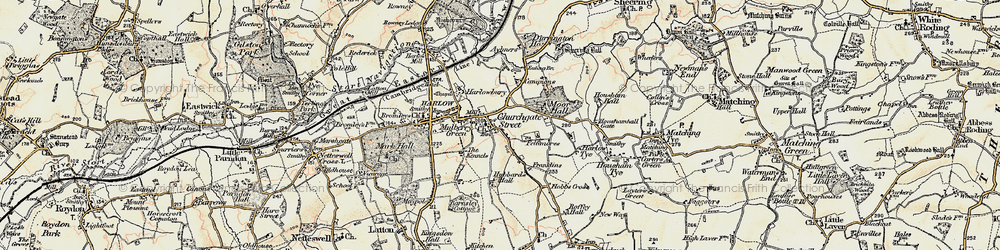Old map of Churchgate Street in 1898