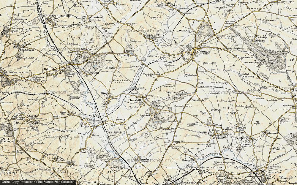 Old Map of Historic Map covering Boulter's Barn in 1898-1899