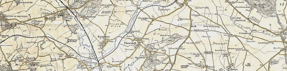 Old map of Boulter's Barn in 1898-1899