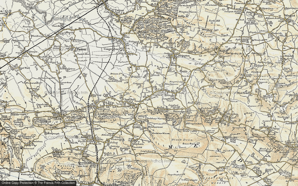 Old Map of Churchill, 1899-1900 in 1899-1900