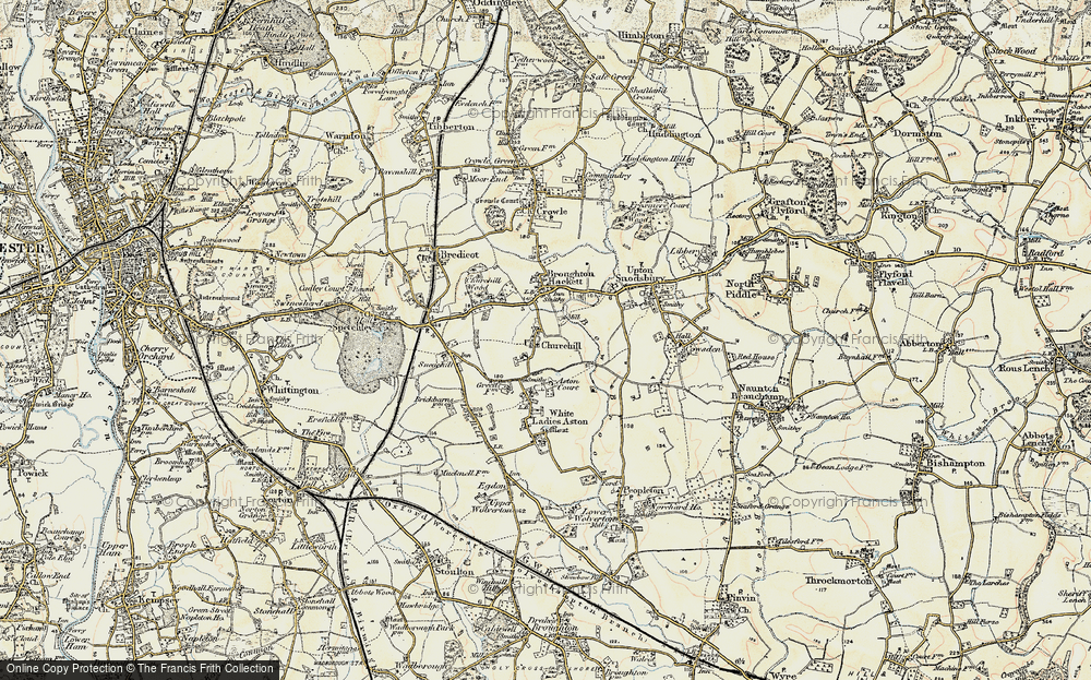 Old Map of Churchill, 1899-1901 in 1899-1901