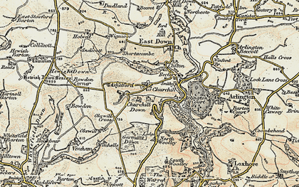 Old map of Bowden Corner in 1900