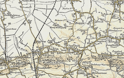 Old map of Churchill Green in 1899-1900