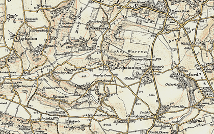 Old map of Churchstanton in 1898-1900
