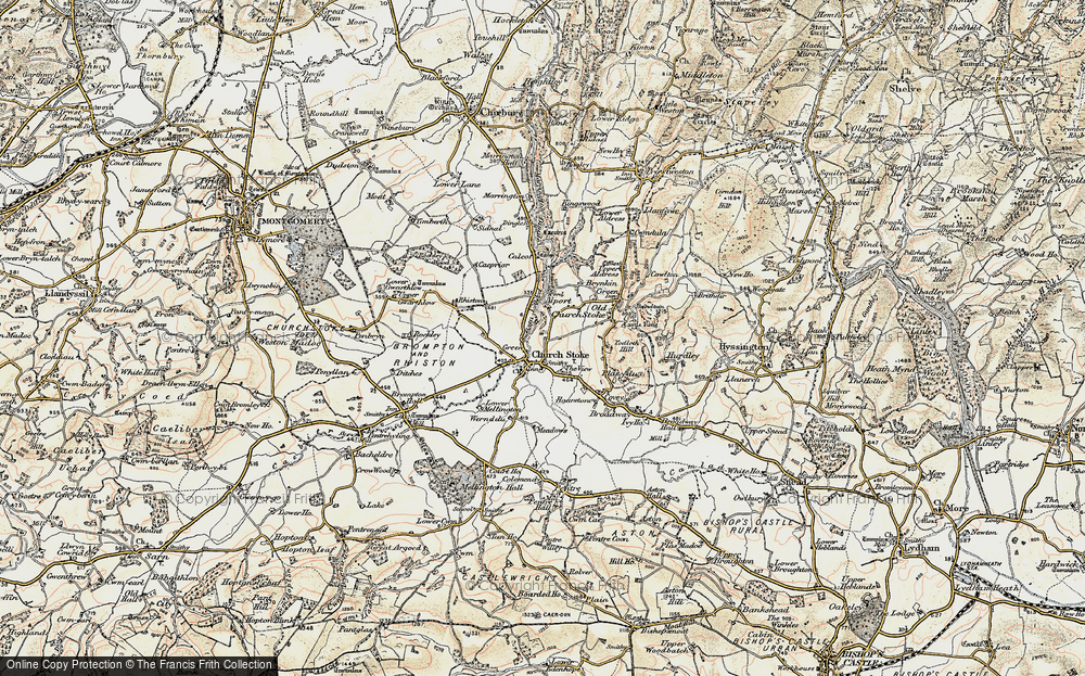 Old Map of Churchstoke, 1902-1903 in 1902-1903