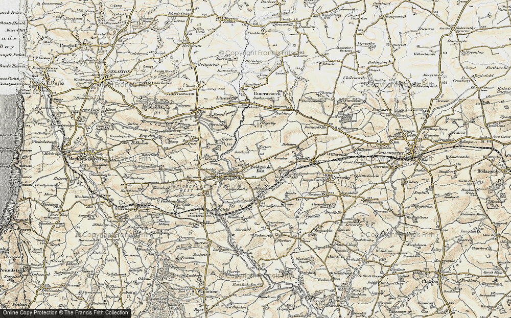 Old Map of Churchtown, 1900 in 1900
