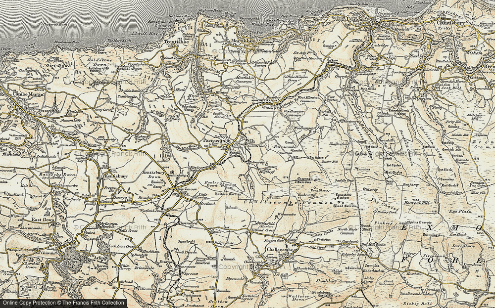 Old Map of Churchtown, 1900 in 1900