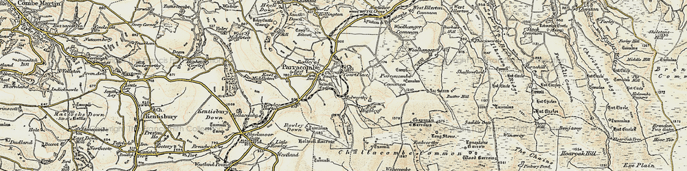 Old map of Churchtown in 1900