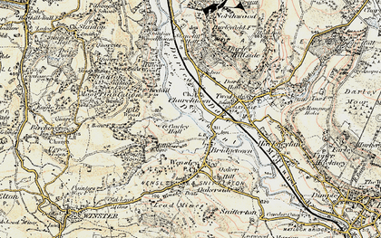 Old map of Churchtown in 1902-1903