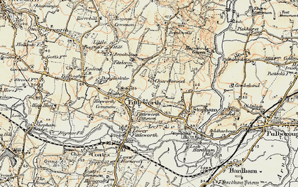 Old map of Churchwood in 1897-1900