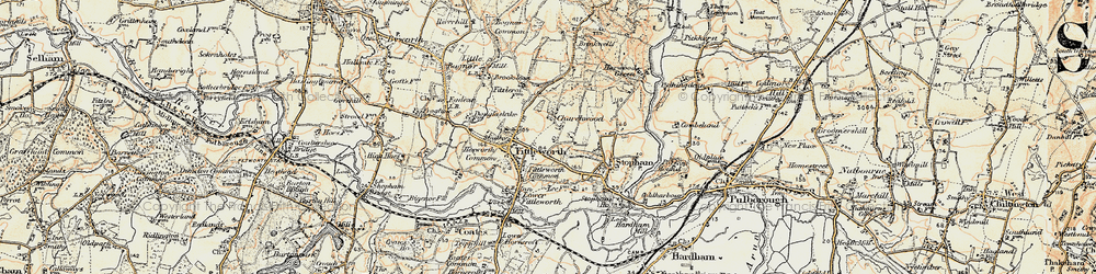 Old map of Churchwood in 1897-1900