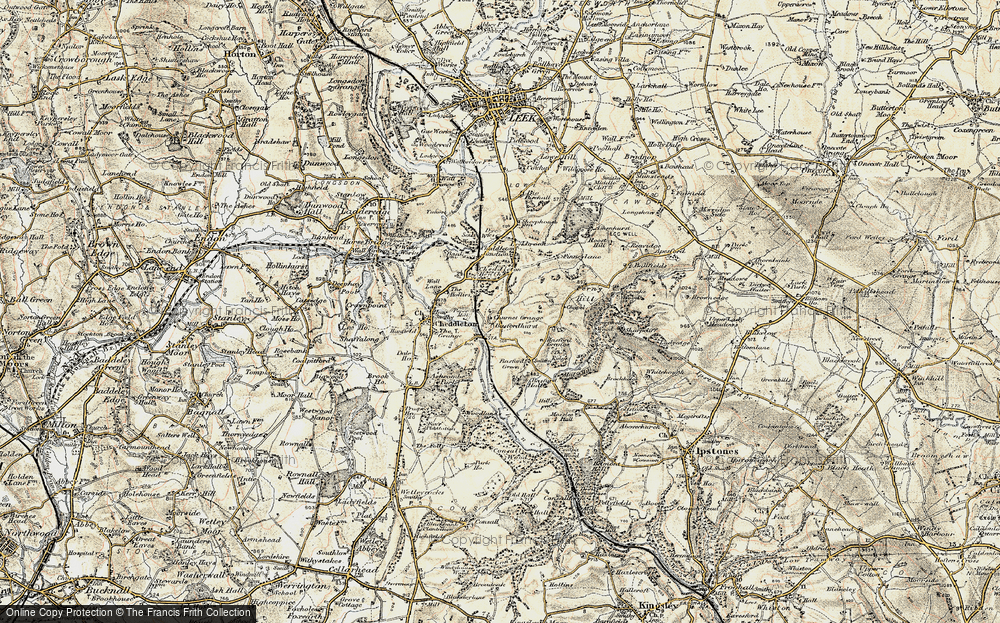Old Map of Historic Map covering Basford Grange in 1902