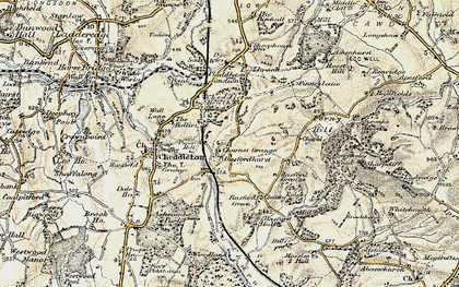 Old map of Churnet Grange in 1902