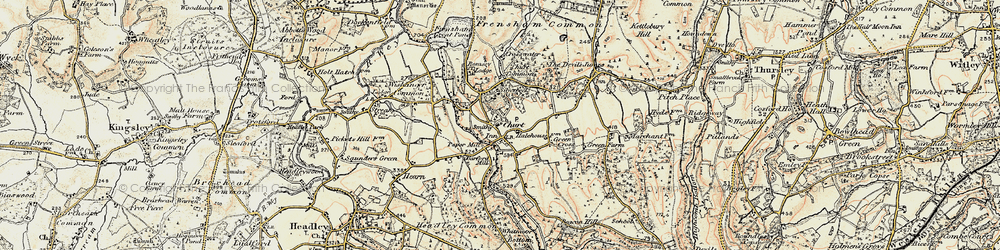 Old map of Churt in 1897-1909