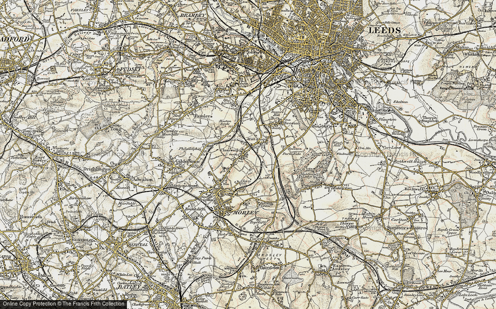Old Map of Churwell, 1903 in 1903
