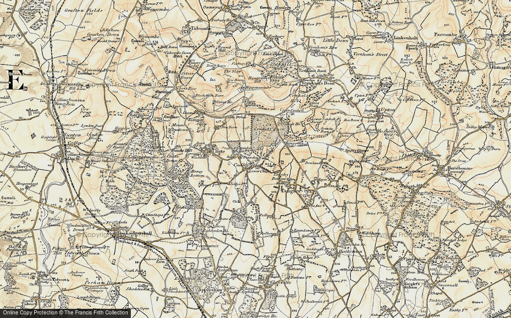 Old Map of Chute Cadley, 1897-1900 in 1897-1900