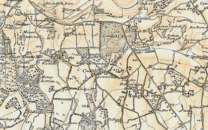 Old map of Chute Cadley in 1897-1900