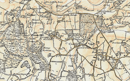 Old map of Chute Standen in 1897-1899