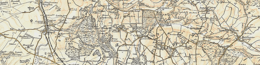 Old map of Chute Standen in 1897-1899