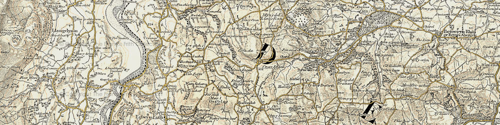 Old map of Bronferiaeth in 1902-1903